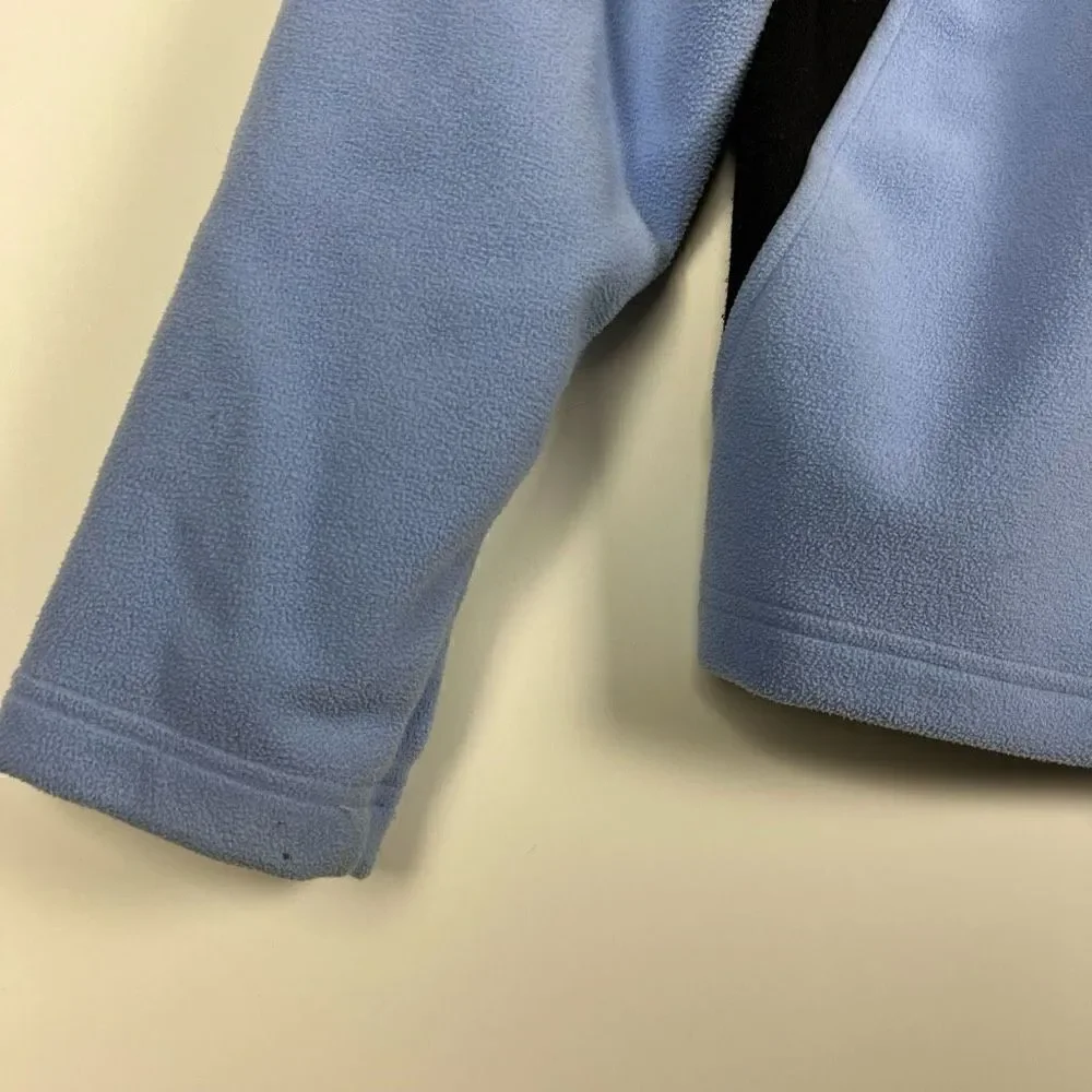 REI Fleece Full Zip Up Jacket light blue black big kids XL (16/18)